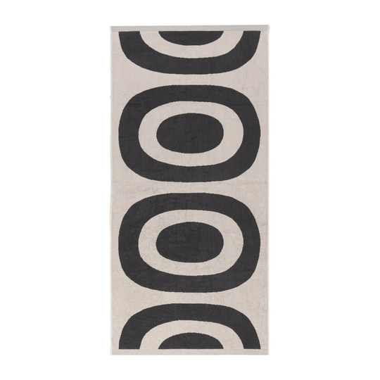 Marimekko Melooni kylpypyyhe 75 x 150 cm Charcoal-off white