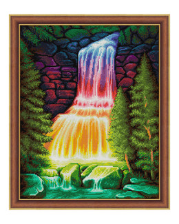 Diamond painting Värikäs vesiputous