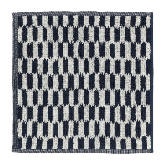 Marimekko Piekana käsipyyhe dark blue-off white 30x30 cm