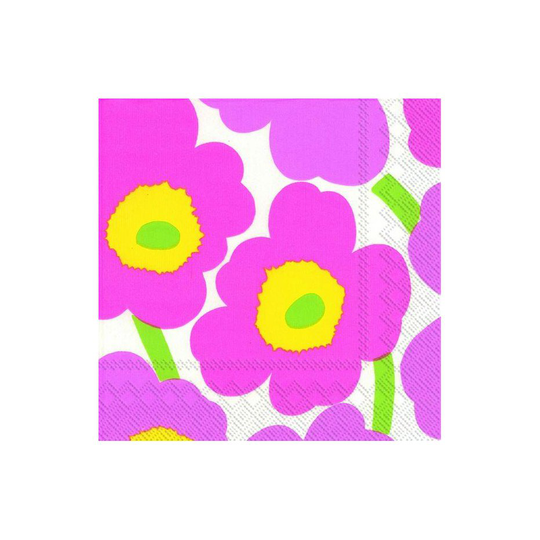 Marimekko Unikko servietti 33x33 cm 20-pakkaus Vaaleanpunainen