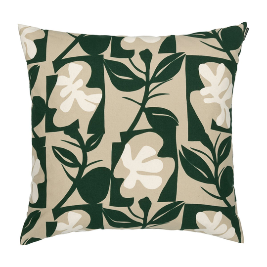 Marimekko Pienet Naatit tyynyliina 50x50 cm beige-cotton-dark green