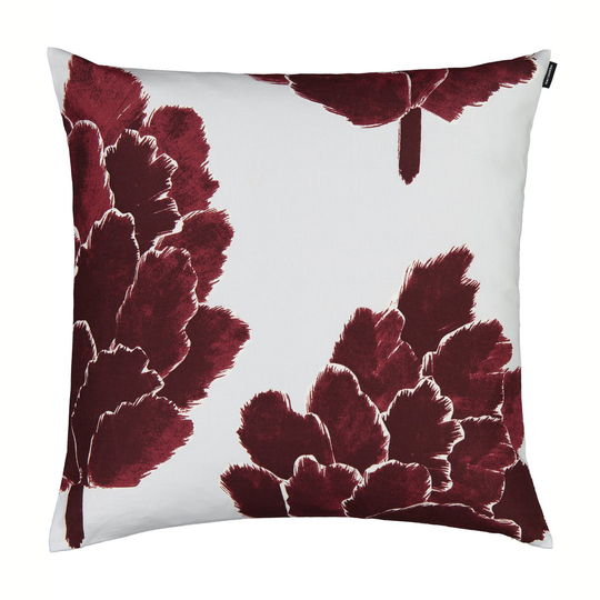 Marimekko Käpykukka tyynynpäällinen, 50 x 50 cm Vaaleanharmaa-viininpunainen