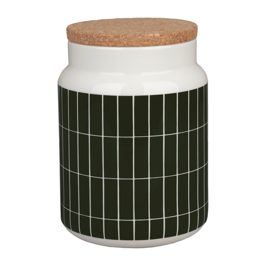 Marimekko Tiiliskivi purkki 1,5 l white-dark green