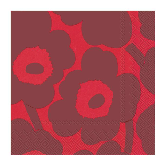 Marimekko Unikko servietti 33x33 cm 20-pakkaus Punainen-punainen