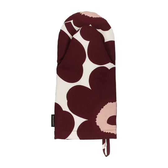 Marimekko Pieni Unikko patakinnas cotton-burgundy-pink